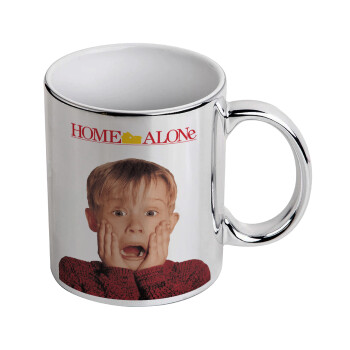 Μόνος στο σπίτι Kevin McCallister Shocked, Mug ceramic, silver mirror, 330ml