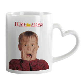 Μόνος στο σπίτι Kevin McCallister Shocked, Mug heart handle, ceramic, 330ml