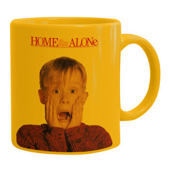 Μόνος στο σπίτι Kevin McCallister Shocked, Ceramic coffee mug yellow, 330ml (1pcs)