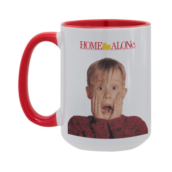 Μόνος στο σπίτι Kevin McCallister Shocked, Κούπα Mega 15oz, κεραμική Κόκκινη, 450ml