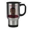 Κούπα ταξιδιού ανοξείδωτη με καπάκι, διπλού τοιχώματος (θερμό) 450ml