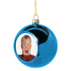 Blue Christmas tree ball ornament 8cm