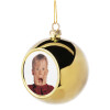 Golden Christmas tree ball ornament 8cm