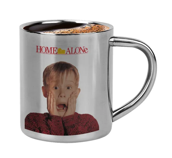 Μόνος στο σπίτι Kevin McCallister Shocked — Double-wall metal cup for espresso (220ml)