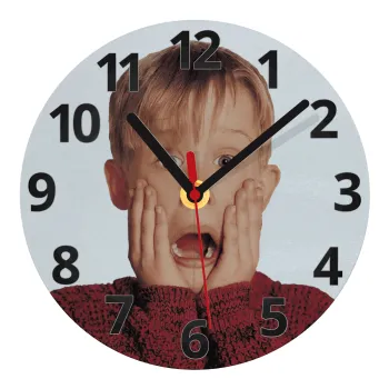 Μόνος στο σπίτι Kevin McCallister Shocked, Ρολόι τοίχου γυάλινο (20cm)