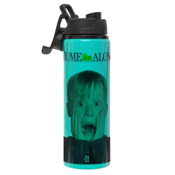 Μόνος στο σπίτι Kevin McCallister Shocked, Μεταλλικό παγούρι νερού με καπάκι ασφαλείας, αλουμινίου 850ml