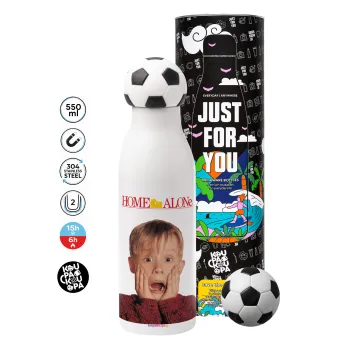 Μόνος στο σπίτι Kevin McCallister Shocked, Soccer Metal mug thermos, double wall, 550ml