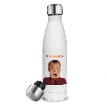Μόνος στο σπίτι Kevin McCallister Shocked, Metal mug thermos White (Stainless steel), double wall, 500ml