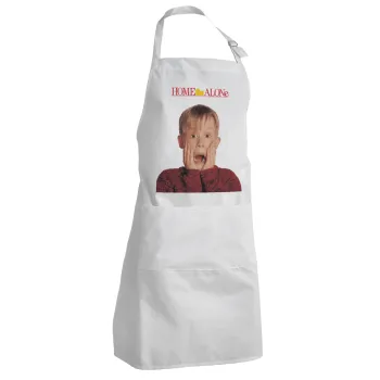 Μόνος στο σπίτι Kevin McCallister Shocked, Adult Chef Apron (with sliders and 2 pockets)
