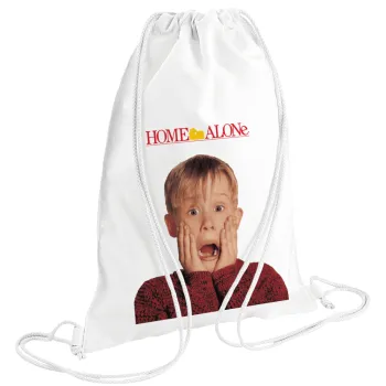Μόνος στο σπίτι Kevin McCallister Shocked, Backpack pouch GYMBAG white (28x40cm)