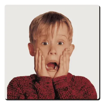 Μόνος στο σπίτι Kevin McCallister Shocked, Τετράγωνο μαγνητάκι ξύλινο 6x6cm