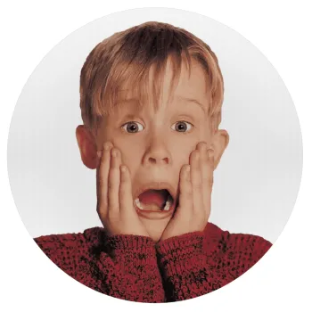 Μόνος στο σπίτι Kevin McCallister Shocked, Mousepad Round 20cm