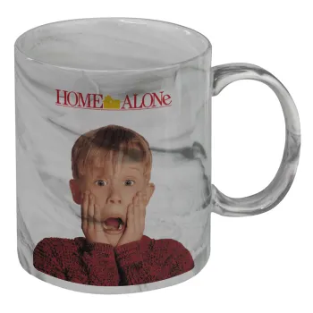 Μόνος στο σπίτι Kevin McCallister Shocked, Mug ceramic marble style, 330ml