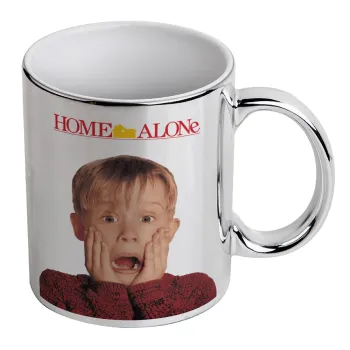 Μόνος στο σπίτι Kevin McCallister Shocked, Mug ceramic, silver mirror, 330ml
