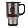 Κούπα ταξιδιού ανοξείδωτη με καπάκι, διπλού τοιχώματος (θερμό) 450ml
