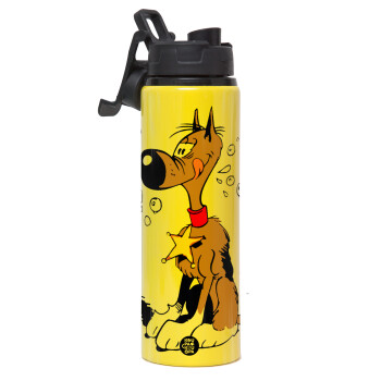 Rantanplan, Metallic water bottle with safety lid, 850ml aluminum