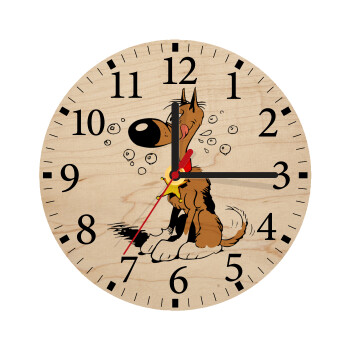 Rantanplan, Ρολόι τοίχου ξύλινο plywood (20cm)