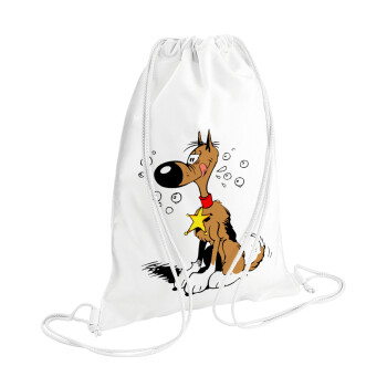 Rantanplan, Backpack pouch GYMBAG white (28x40cm)