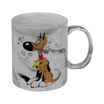 Rantanplan, Mug ceramic marble style, 330ml