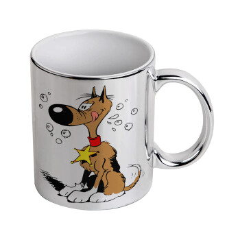 Rantanplan (Ρανταπλάν), Κούπα κεραμική, ασημένια καθρέπτης, 330ml