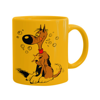 Rantanplan, Ceramic coffee mug yellow, 330ml (1pcs)