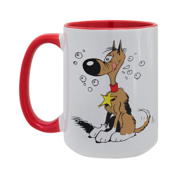 Rantanplan, Κούπα Mega 15oz, κεραμική Κόκκινη, 450ml