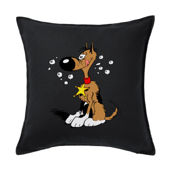 Rantanplan (Ρανταπλάν), Μαξιλάρι καναπέ Μαύρο 100% βαμβάκι, περιέχεται το γέμισμα (50x50cm)