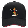 DRILL Adult Ultimate Hat BLACK/RED, (100% COTTON, ADULT, UNISEX, ONE SIZE)