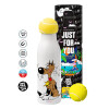 Tennis ball Metal mug thermos White, double wall, 550ml