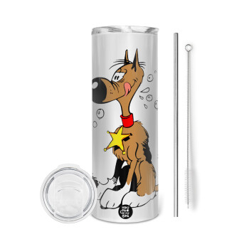 Rantanplan, Tumbler stainless steel 600ml, with metal straw & cleaning brush