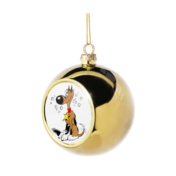 Rantanplan, Golden Christmas tree ball ornament 8cm