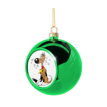 Rantanplan (Ρανταπλάν), Χριστουγεννιάτικη μπάλα δένδρου Πράσινη 8cm
