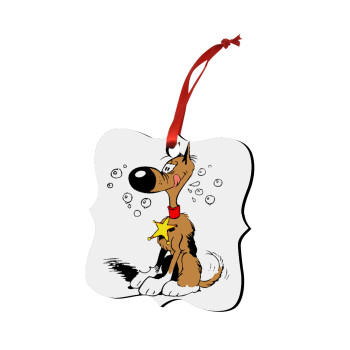 Rantanplan, Christmas ornament polygon wooden 7.5cm