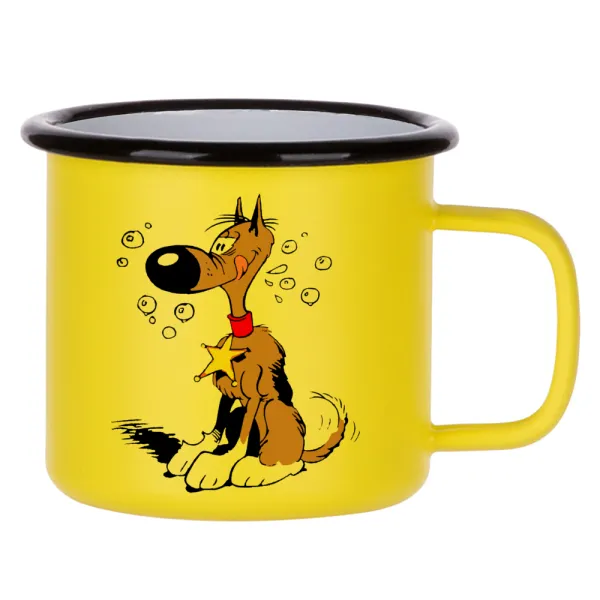 Rantanplan — Metallic enamel MATT Yellow cup 360ml