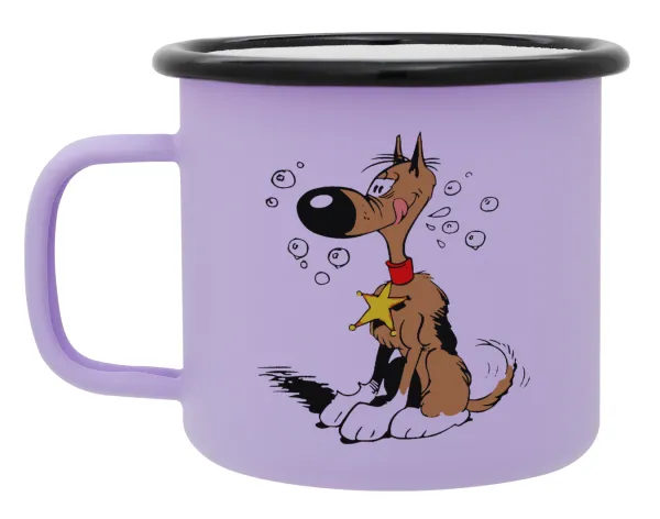 Rantanplan — Metal enamel mug, matte light pastel purple, 360ml