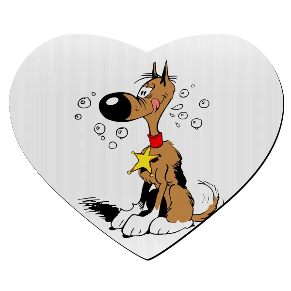 Rantanplan (Ρανταπλάν) — Mousepad καρδιά 23x20cm