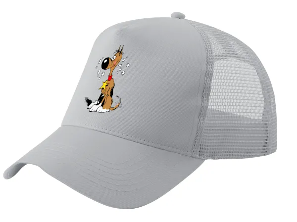 Rantanplan — Adult Structured Trucker Hat, with Mesh, GRAY (100% COTTON, ADULT, UNISEX, ONE SIZE)