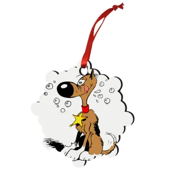 Rantanplan (Ρανταπλάν), Στολίδι Χριστουγεννιάτικο στολίδι snowflake ξύλινο 7.5cm