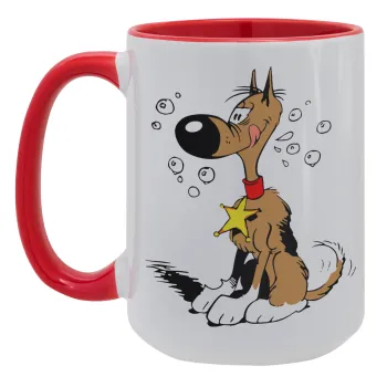 Rantanplan, Κούπα Mega 15oz, κεραμική Κόκκινη, 450ml