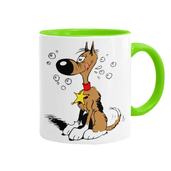 Rantanplan, Mug colored light green, ceramic, 330ml