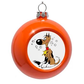 Rantanplan, Orange Christmas tree ornament bauble 8cm