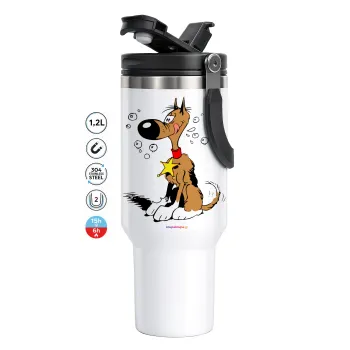 Rantanplan (Ρανταπλάν), Mega Tumbler με καπάκι, διπλού τοιχώματος (θερμό) 1,2L