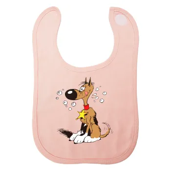 Rantanplan, Σαλιάρα με Σκρατς ΡΟΖ 100% Organic Cotton (0-18 months)