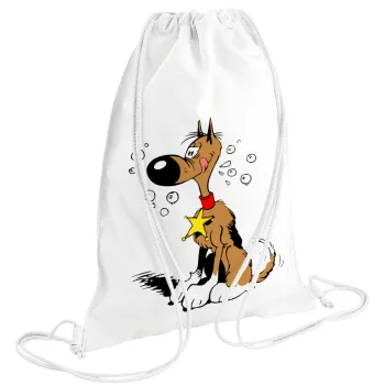 Rantanplan, Backpack pouch GYMBAG white (28x40cm)