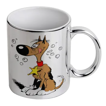 Rantanplan, Mug ceramic, silver mirror, 330ml