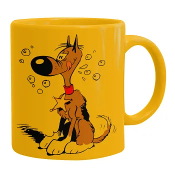 Rantanplan (Ρανταπλάν), Κούπα, κεραμική κίτρινη, 330ml