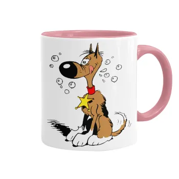 Rantanplan, Mug colored pink, ceramic, 330ml