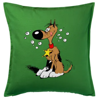 Rantanplan (Ρανταπλάν), Μαξιλάρι καναπέ Πράσινο 100% βαμβάκι, περιέχεται το γέμισμα (50x50cm)