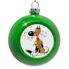 Green Christmas tree ornament bauble 8cm