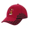 Adult Cap RACING Ultimate Red/Black, (100% COTTON DRILL, ADULT, UNISEX, ONE SIZE ADULT)